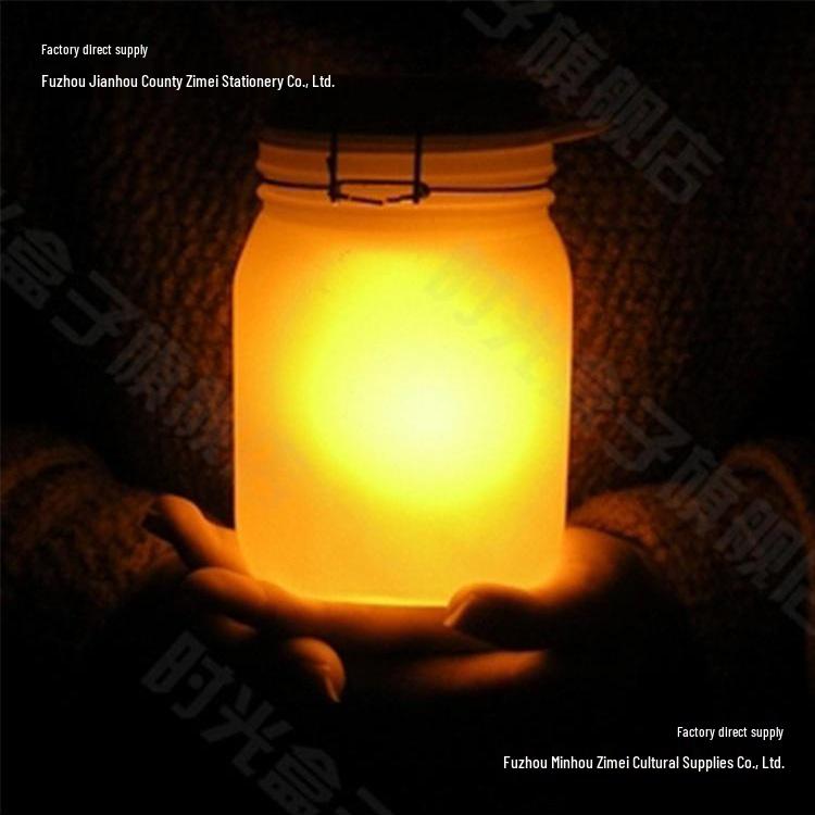 Creative Dual-Color Solar Moonlight Jar - Seven-Color Glass Gift