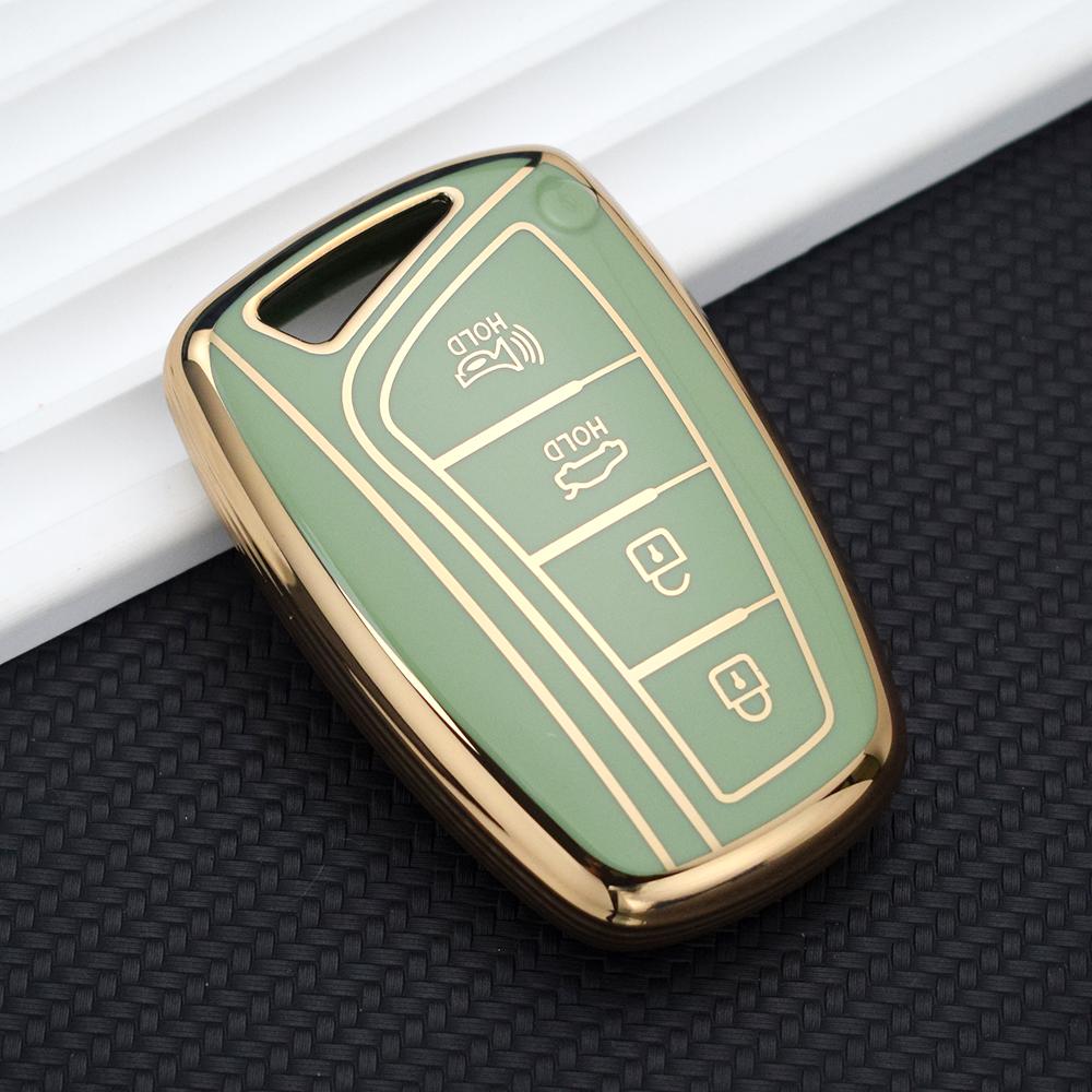TPU Car Key Case Cover for Hyundai Grand Santa Fe 3 DM Ix45 Ix35 Genesis DH Grandeur Azera HG Equus 2013 - 2016 Accessories