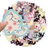 50 шт. Милые наклейки с котиками, Цветные мультяшные наклейки с котиками, Каваий, Водонепроницаемые виниловые наклейки для бутылок с водой, ноутбука, багажа, компьютера