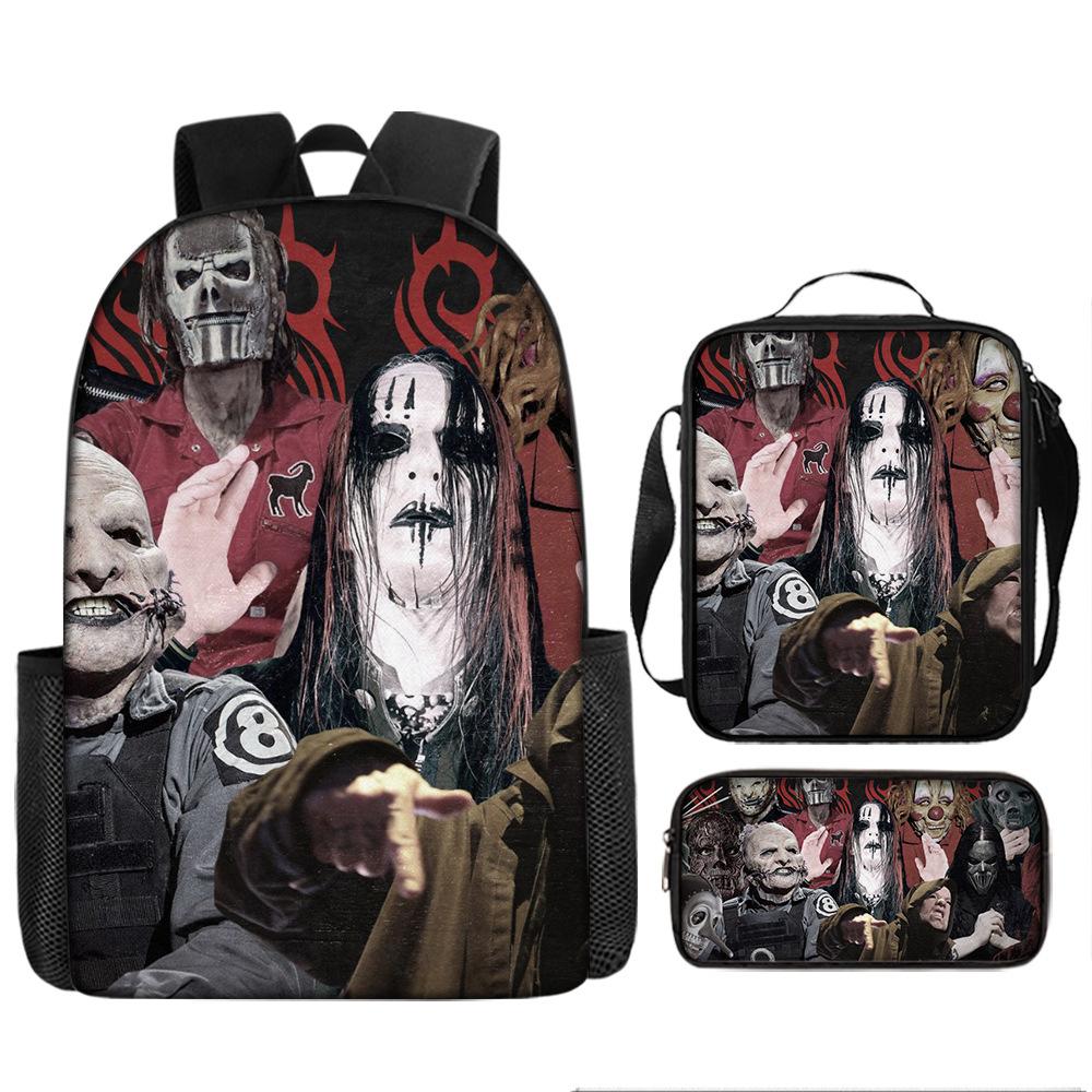 Рюкзак на Хэллоуин Тяжелый Металл Рок Slipknot Рюкзак с Цифровой Печатью Сумка Через Плечо Пенал