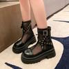 Fashion Women's Summer Cool Boots Fashion Casual High Top Boot Breathable Hollow Out Mesh Boots Women Ankle Boots Non-slip Platform Boot