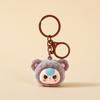 Cute Baby Three Cartoon Pile Coating Panda Head Pendant Keychain For Kids And Friends