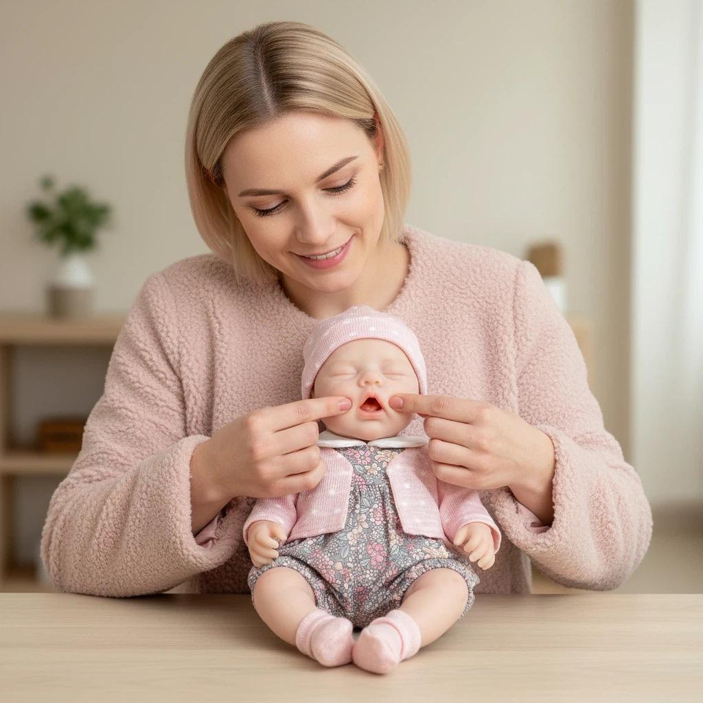 12-дюймовый сплошной белый кардиган в горошек для кук-игрушек - Силиконовый рождественский подарок для детей