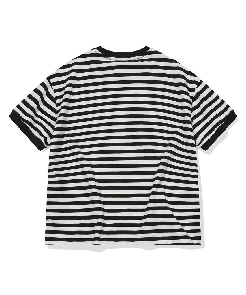 CPGN STUDIO Stripe Crop Ringer Tee Black