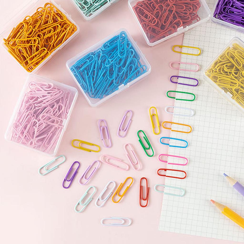 50pcs Paper Clips Small Cute Paper Clips Portable Office School Paper Clips for Scrapbook Decoration Violet