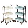 Dollhouse Trolley Dining Car Shelf Bookshelf W/ Wheels Doll Storage Display Rack