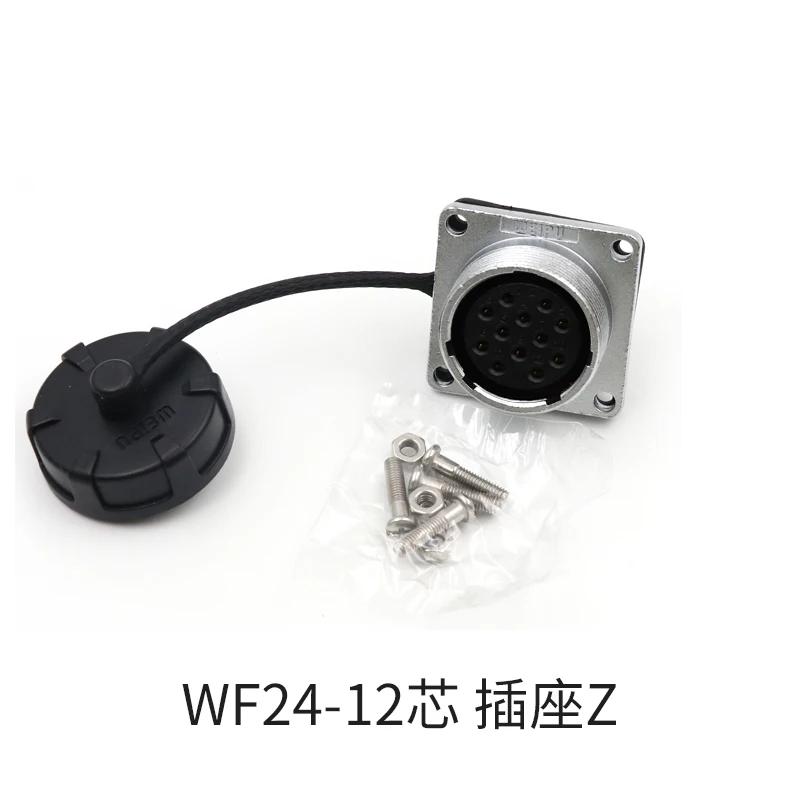 WEIPU WF24 TU+Z Waterproof Electrical Connector M24 2 3 4 9 10 12 19Pin 90 Degree Right Angle Aviation Male Plug Female Socket