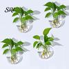 Decorative Wall Planter Hanging Glass Clear Flower Vase for Hydroponics Plants Greenery Home Decor Mount Terrarium Propagation Station Bathroom Office