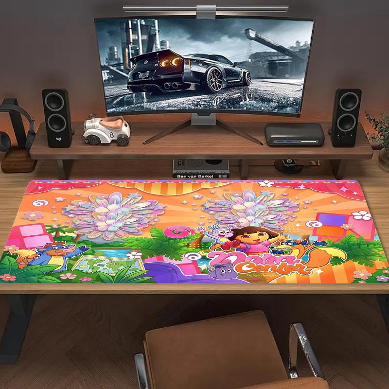Explorer Dora Color Mouse Pad Large Gaming Table Cushion Non-slip Laptop Tablet Big Mousepad XXL Mat Mini PC Playmat With Lock edge