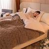 Fleece Plaid Blanket Thick Wool Blankets Duvet Cover Double Sided Sofa Bed Cover Soft Warm Winter Throw Bedspread Blanket Bedding