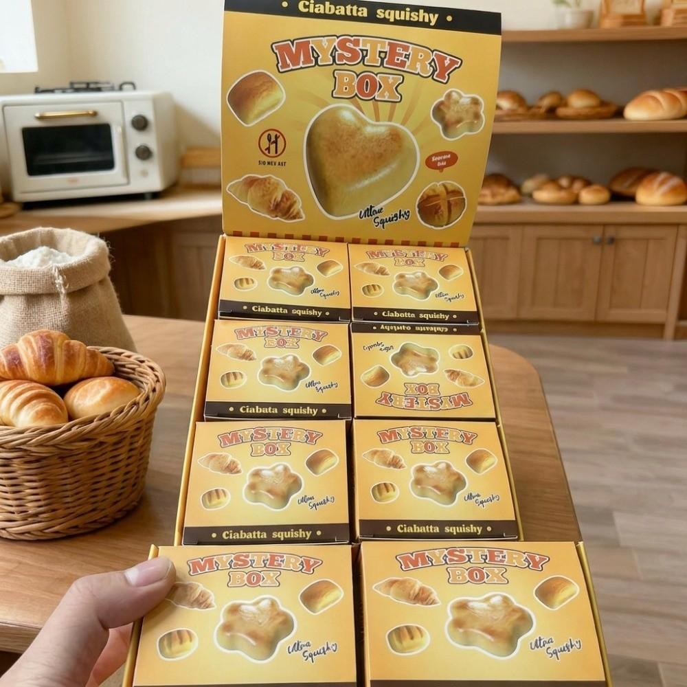 8PCS Slow Rising Simulated Bread Squishy Toys Simulated Bread Squeez Toy Home Decor