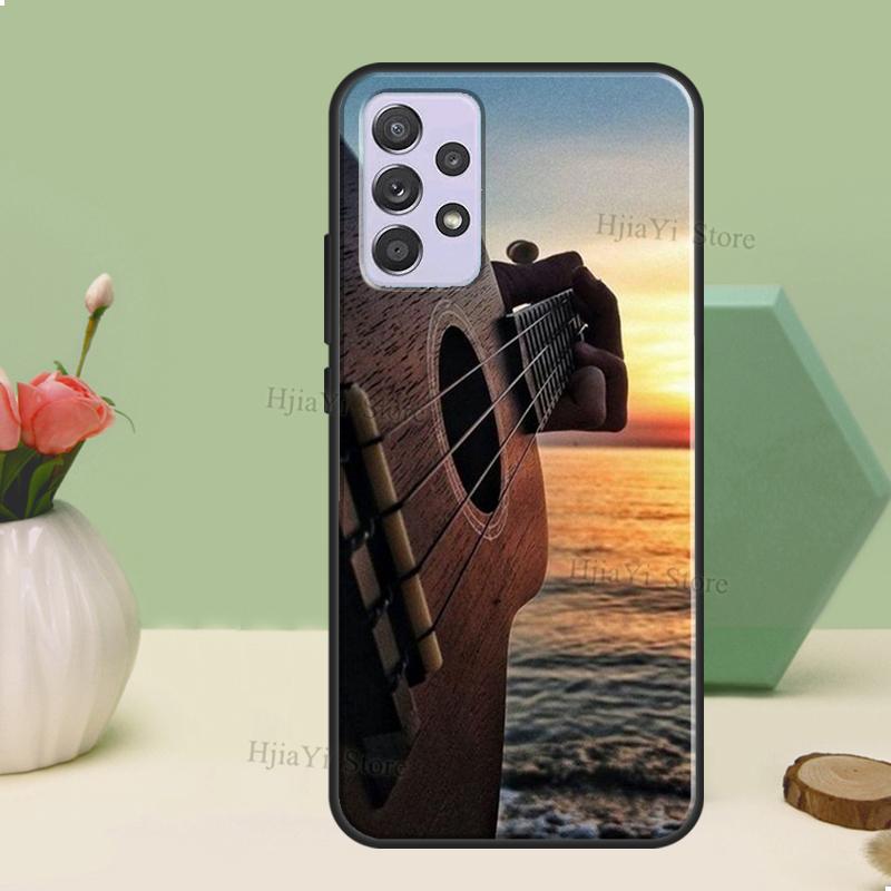 Music Guitar Case For Samsung A54 A34 A24 A14 A51 A71 A12 A22 A32 A52 A72 A73 A33 A53 A13 Back Cover