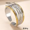 Stainlesss Steel Geometric Ring Women Gold Color Minimalist Multi-layer Rings Trendy Zircon Gift Wholesale