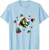 Exploding Rubix Rubics Present Gift for Kids T-Shirt Fitness Tight Tshirts Classic Tops Tees Cotton Men Casual