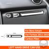 For Benz Smart 451 Coupe 2011 2012 2013 2014 2015 Glove Box Handle Panel Trim Real Carbon Fiber Sticker Car Interior Accessories