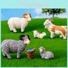 Adorable Resin Miniature Sheep Figurine Perfect For Diy Garden Or Farm Dcor