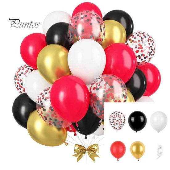 Набор из 50 латексных шаров, металлические шары-конфетти, легко собираемые праздничные шары с лентой для детей, дня рождения, детского праздника, свадьбы, принадлежности