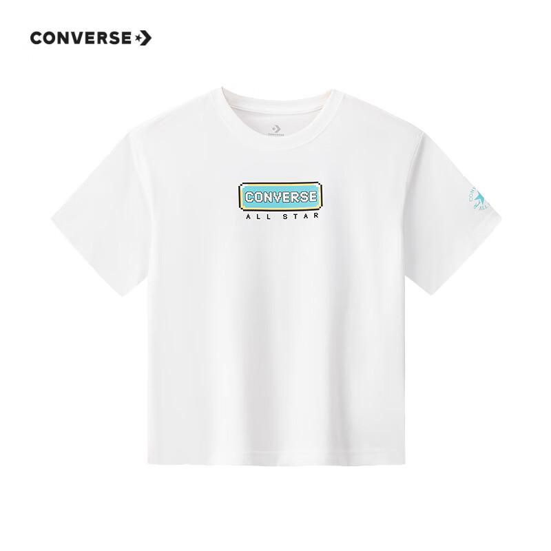Converse Детская летняя футболка с графическим принтом, с коротким рукавом