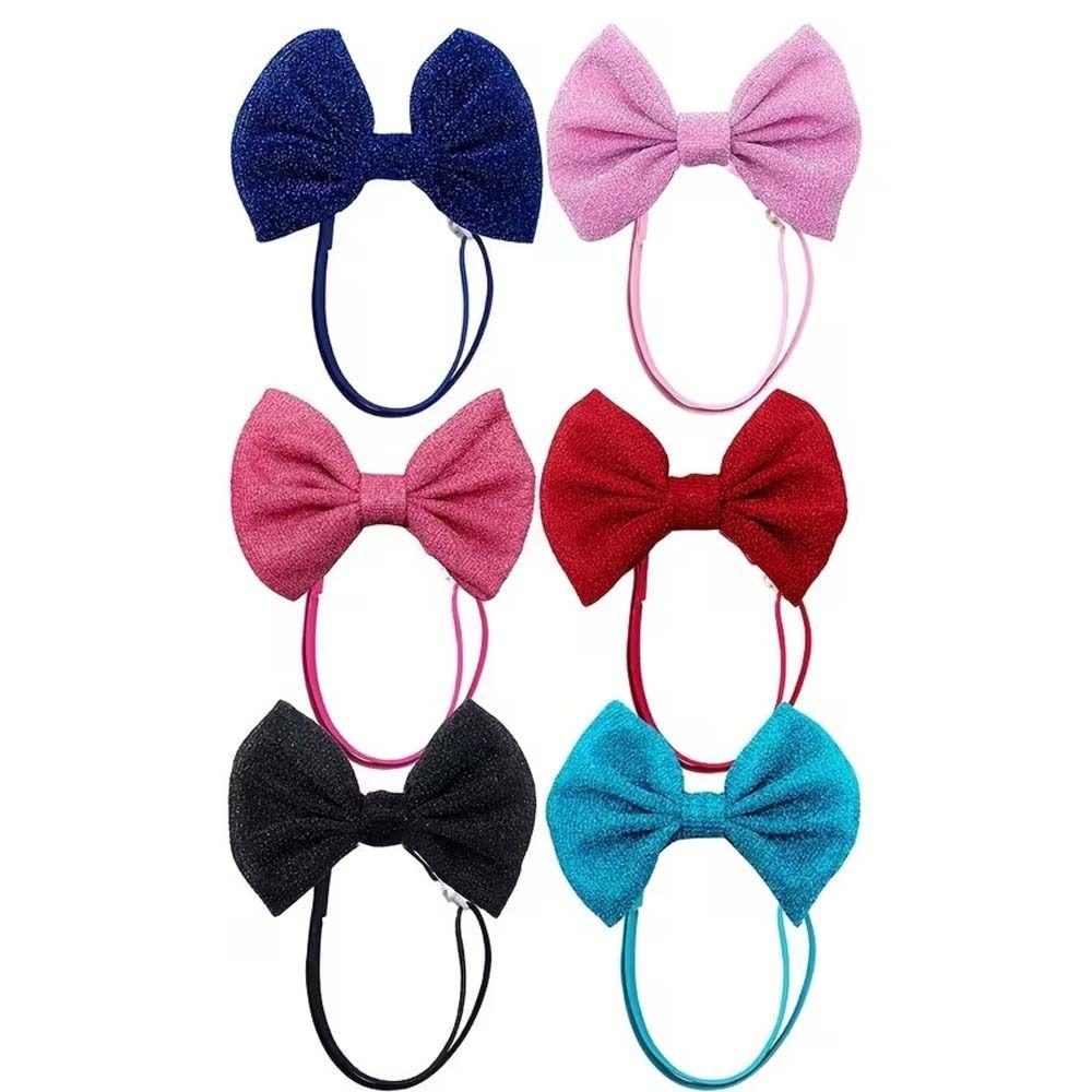 Colorful Dog Hair Bow Headbands Hair Band Pet Costumes Adjustable Pet Hair Bows  Valentine's Day