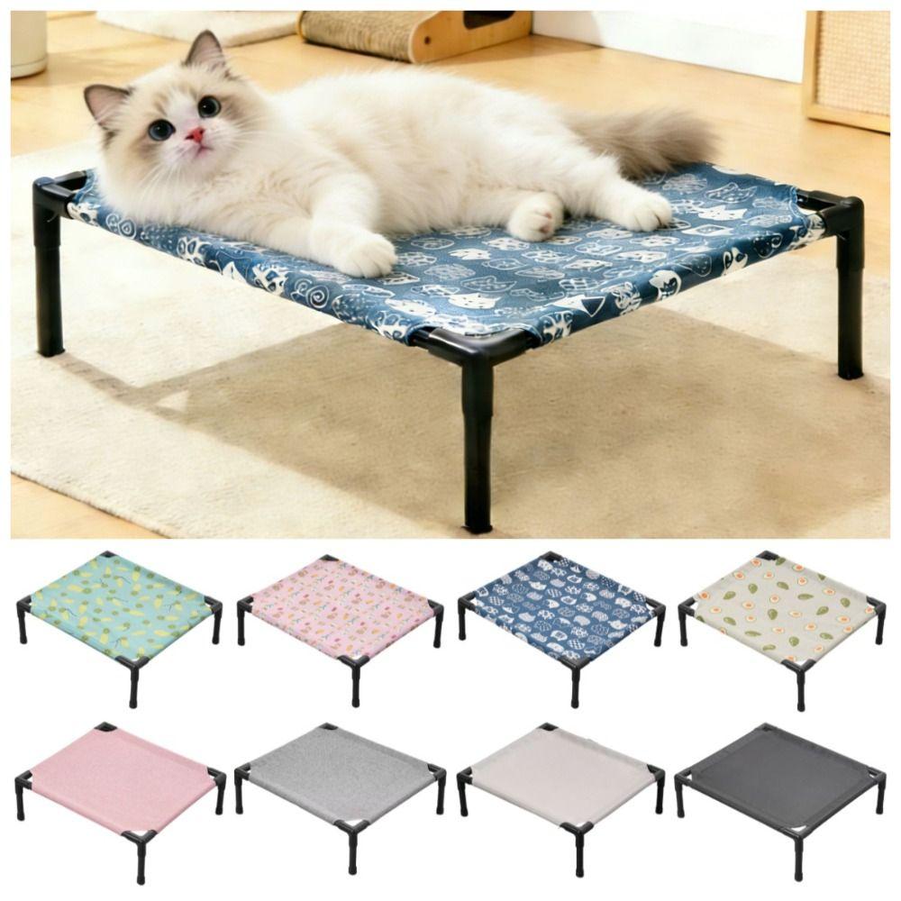 Detachable Pet Camping Bed Breathable Mesh Cat Sofa Bed Universal Cat Sleeping Bed Outdoor Camping