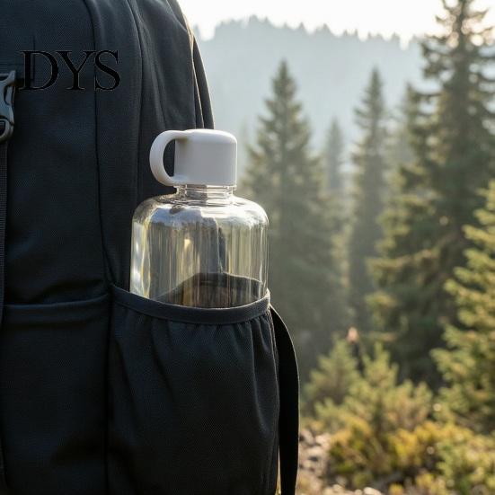 Portable Flat Flask Cup Tritan Water Bottle, Lightweight Slim Design, Large Office Daily Jug Capacity Leakproof Kettle, for Outdoor Hiking Travel And