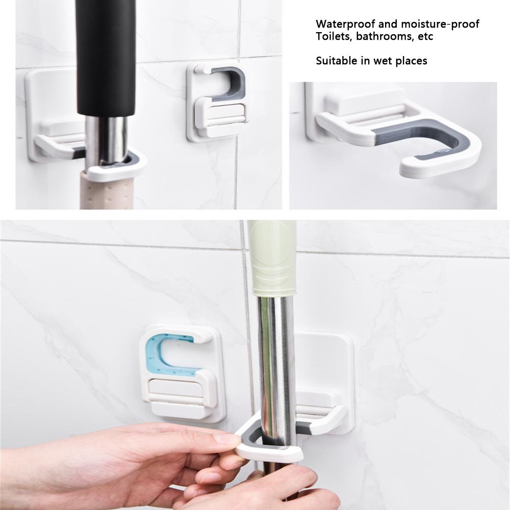 Стойка для совков Гараж Сад Задний двор Офис Ванная комната Держатель для швабры Полка для подвешивания веников Самоклеящаяся Прачечная