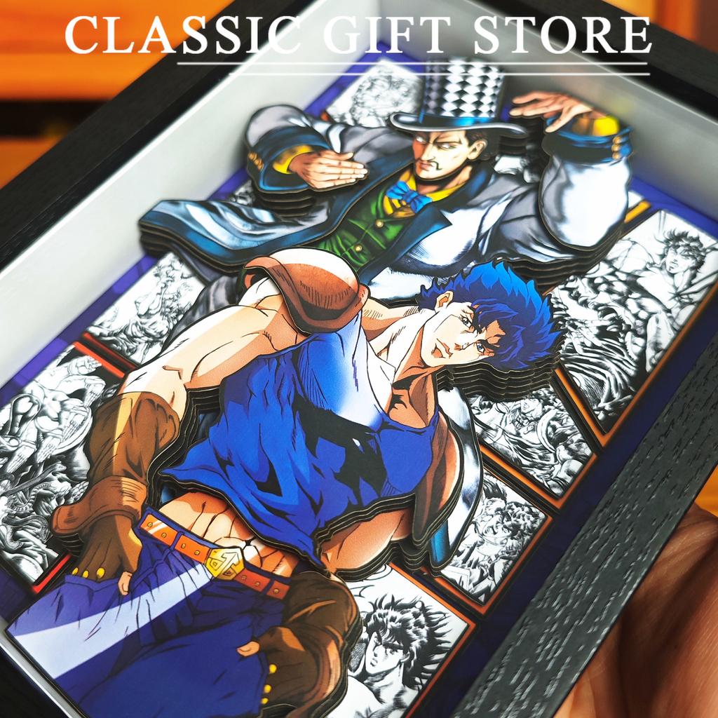 Классическое аниме JoJo's Bizarre Adventure 3D Декоративная картина Мультяшная фигурка Ручная работа Декоративная фоторамка Настольное украшение