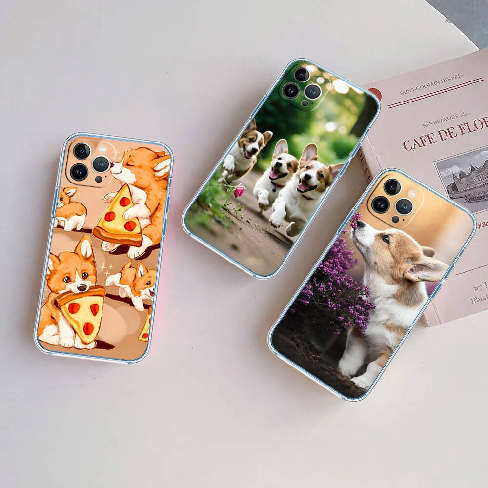 Cute Corgi dog Phone Case for Motorola G14 G15 G24 G30 G31 G32 G34 G41 G42 G51 G52 G50 G60S G60 G62 G72 G71 G73 G84 G85 G200 E32