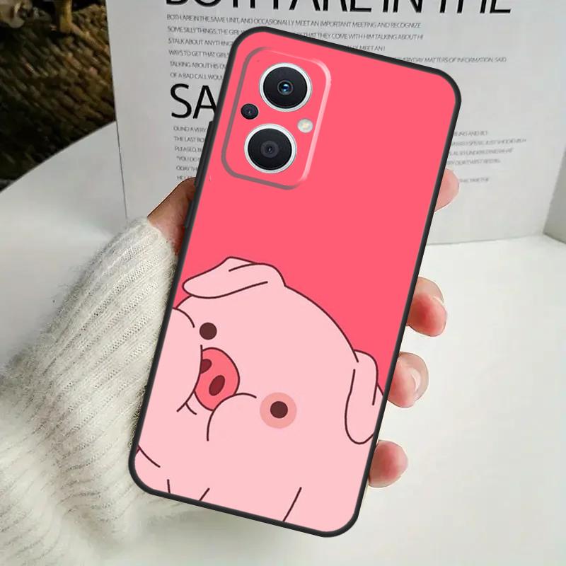 Мультяшный чехол для телефона с изображением свиньи для OPPO Reno 14F 12F 12 11 13 F 10 Pro 8T 7 8 Lite OPPO Find X9 X8 X6 X5 Pro