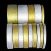 1Pcs Gold/Silver Silk Satin Organza Glitter Ribbon 7-38mm Onions Belt for Wedding Cake Gift Package