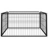 VidaXL Parc pour chien 4 panneaux Noir 100x50cm Acier enduit de poudre 171794