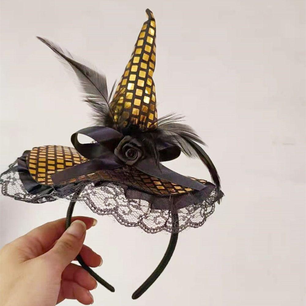 Cloth Witch Hat Cartoon Headband Funny Hair Hoop Halloween