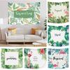 Восторженные летние зеленые тропические листья и растения с принтом полиэфирный гобелен настенные гобелены для декора спальни в общежитии