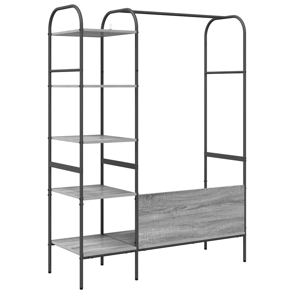 Clothing Rack with Shelf Gray 120 x 44 x 160 cm Engineered Wood