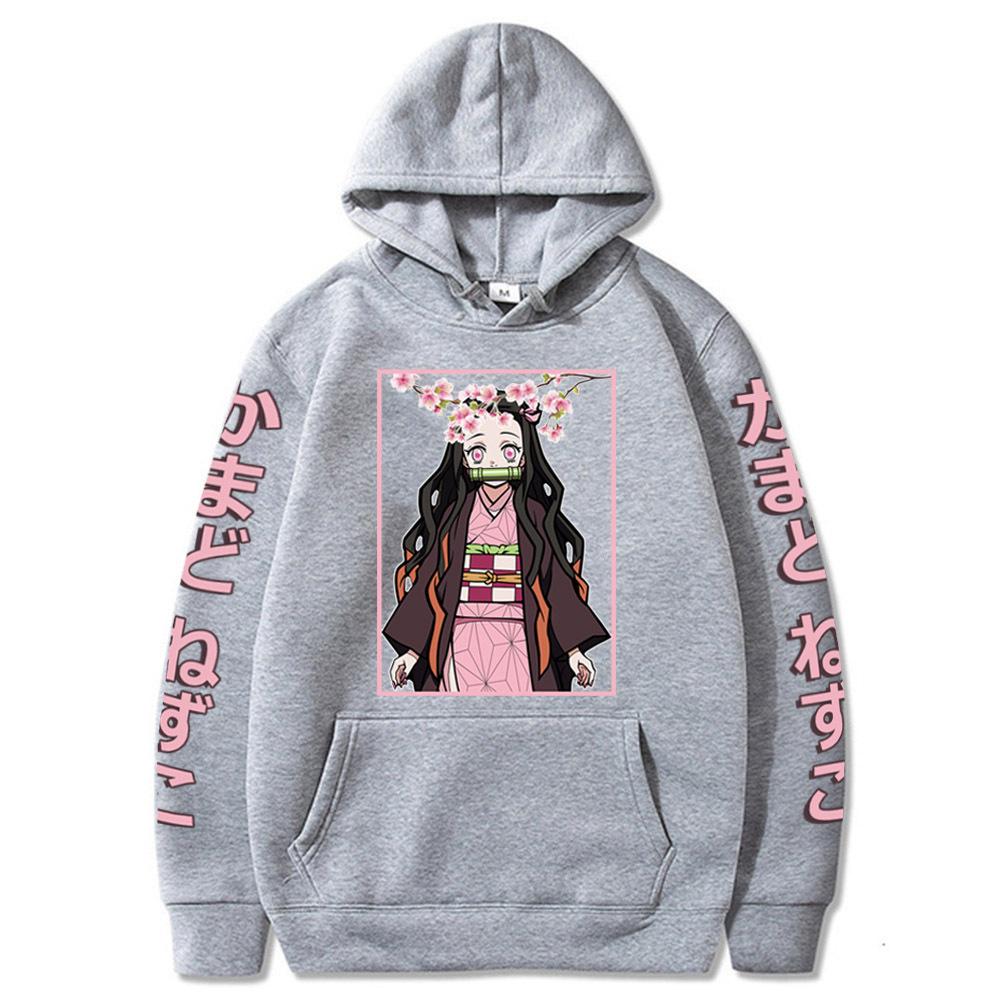 Fashion Japanese Anime Kamado Nezuko Demon Slayer Cool Women Hoodie Funny Winter Casual Cartoon Long Sleeve Sweatshirt