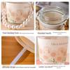 Pearl Glass Double-Drink Cup with Straw - Luxurious Souvenir.