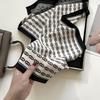 Nordic Style Silk Scarf Square Scarf Femininity Letter 100 Mulberry Silk Small Long Silk Scarf Fashion Scarf