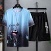 Men's Summer Quick-Dry Ice Silk Short-Sleeve T-Shirt and Shorts Set - Trendy, Loose Casual Sportswear.