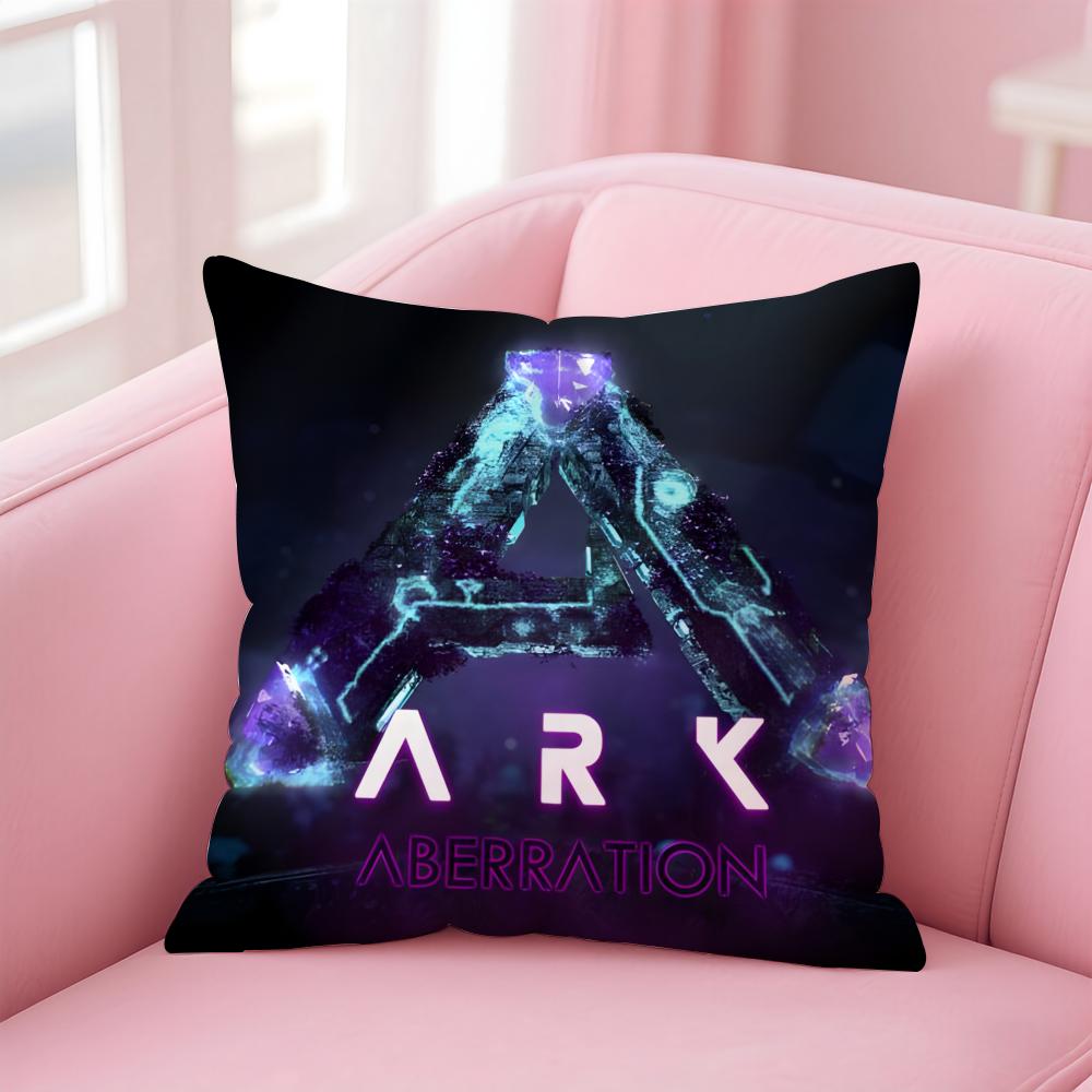 Survival Game Logo AArk Survival Evolved Cushion Cover Pillowcase Short Plush Invisible zipper Room Sofa Cushion Cover