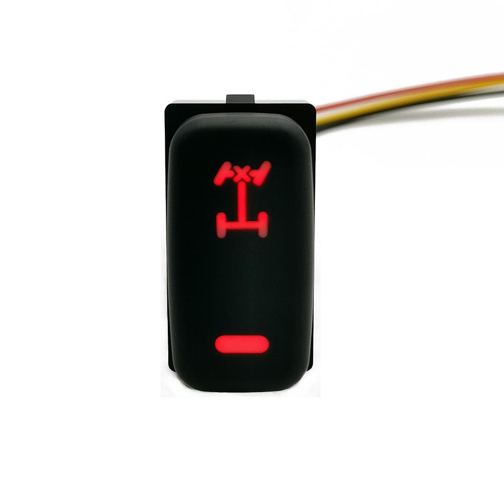 1Pc Car LED Horn View Garage Power Switch Button with Wire For Mitsubishi Outlander Pajero V73 V93 V97 Lancer EX Accessories