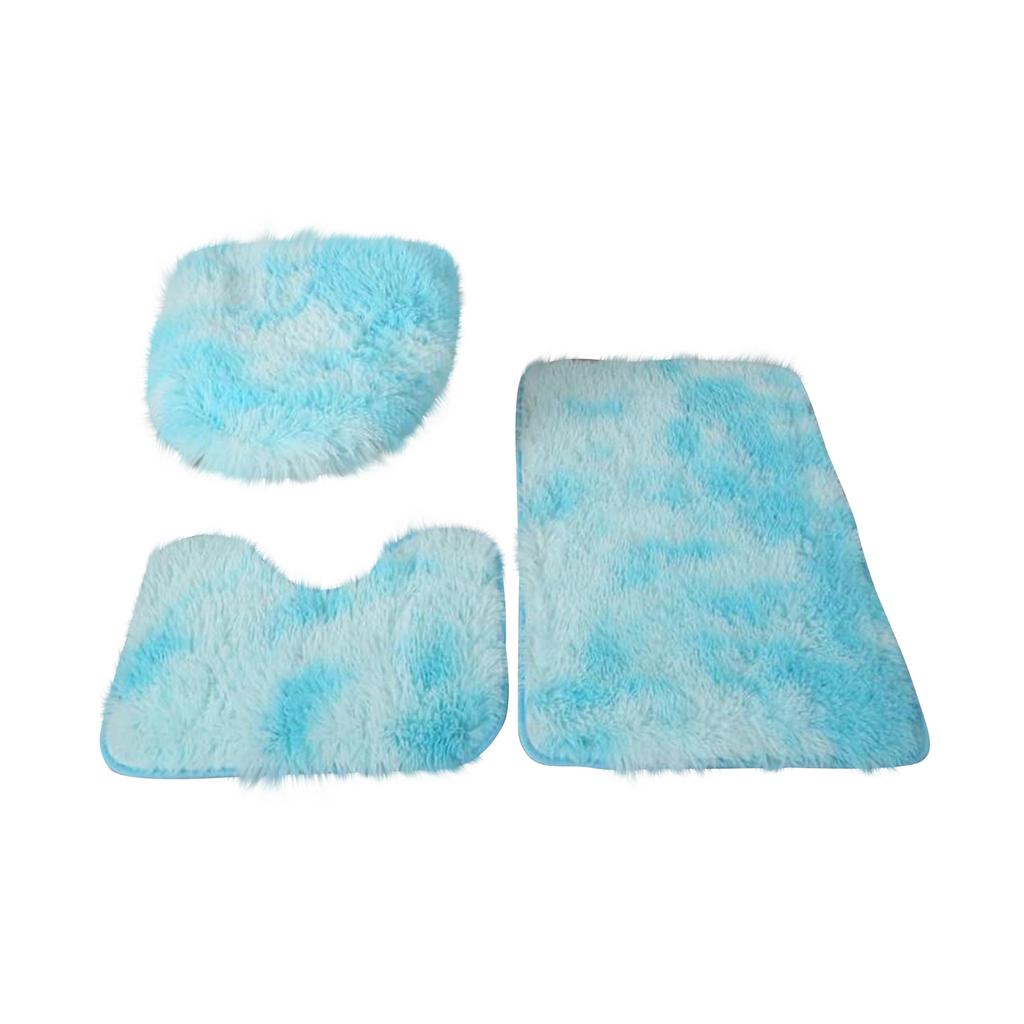 Мягкий коврик из ультратонкого волокна для ванной, набор из 3 штук, плюшевый коврик для ванной, чехол на сиденье для унитаза, впитывающий коврик для ванной, машинная стирка