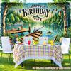 2D plane, 1 piece of birthday celebration fishing background, suitable for living room, bedroom and office
