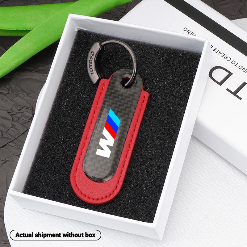 Luxury Carbon Fibre Keychain High Quality Creative Car Keyring For BMW M E46 E36 E34 F10 E90 F30 E60 F30 E53 E30 E92 E87 Sticker bljm36