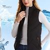 Женский осенне-зимний утепленный жилет с 11 зонами подогрева, 3 уровня температуры, застежка-молния с карманами на молнии, однотонный теплый жилет без рукавов с подкладкой для домашних выходов