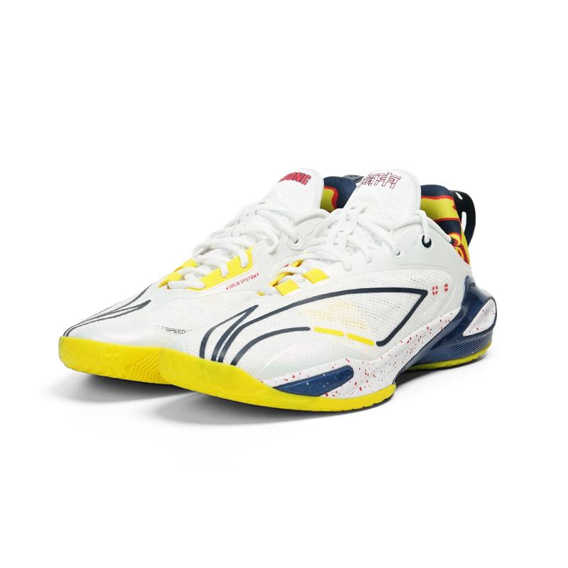 Li Ning Текстиль, Низкие Баскетбольные Кроссовки из ТПУ, Бело-Синие Мужские ABAU053-18