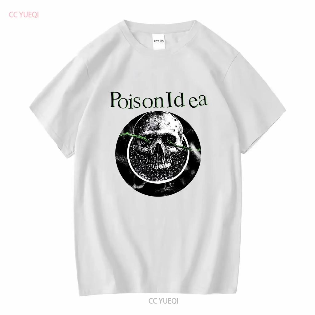 ПЕРЕПЕЧАТКА 90-х Футболка группы Poison Idea с коротким рукавом NH9009 винтажная Стираная модная Повседневная Эластичная уличная одежда Немного