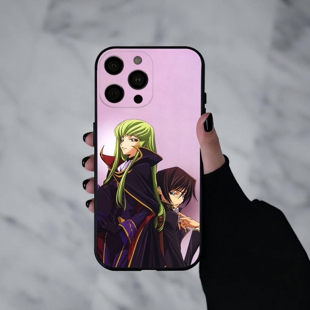 Японское аниме C-Code G-Geass Чехол для телефона для iPhone 17pro,16,15,14,13,12,11 Plus,Pro Max,XS,Мягкий силиконовый черный чехол