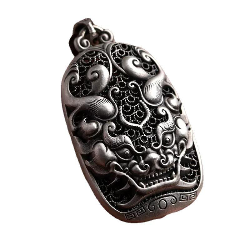 Xiangxu Guochao Retro Gold Pixiu Necklace for Men and Women - Ethnic Jewelry Couple Pendant