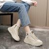 Luxury High Top Women's Casual Sneakers 2024 New Round Toe Thick Sole Increased Breathability Running and Sports Shoes Sneakers
