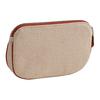 Hermes Echappee 19 Silver Buckle Cotton Toiletry Bag Unisex toiletry bag Brandy H103607M02